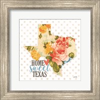 Framed Home Sweet Texas Floral