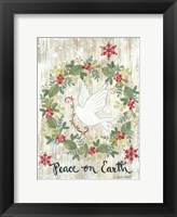 Framed Peace on Earth Wreath