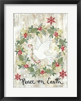 Framed Peace on Earth Wreath