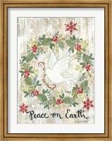 Framed Peace on Earth Wreath