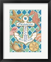 Framed Seaside Welcome Anchor