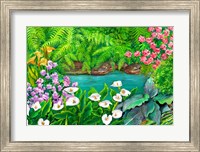 Framed Arums and Stream