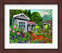 Framed Rose Cottage