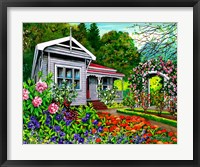 Framed Rose Cottage