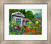 Framed Rose Cottage