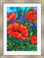 Framed Scarlet Poppies