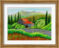 Framed Tuscany Poppies