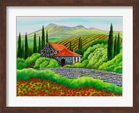 Framed Tuscany Poppies