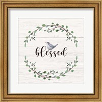 Framed 'Blessed Sign' border=