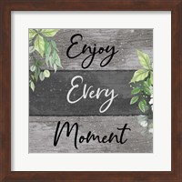 Framed 'Enjoy Every Moment' border=