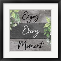 Framed 'Enjoy Every Moment' border=