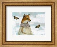 Framed Red Fox and the Monarchs