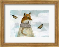 Framed Red Fox and the Monarchs