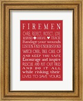 Framed Fireman in Red