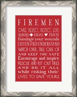 Framed Fireman in Red