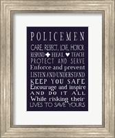 Framed Policeman in Navy