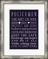 Framed Policeman in Navy