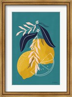 Framed Lemons II Blue