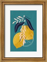 Framed Lemons II Blue