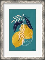 Framed Lemons II Blue