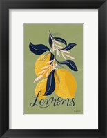 Framed Lemons I Green