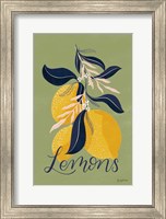 Framed Lemons I Green