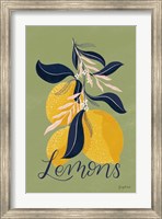 Framed Lemons I Green