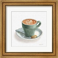 Framed Wake Up Coffee II Linen Sage