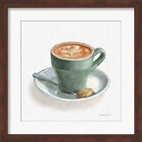 Framed Wake Up Coffee II Linen Sage
