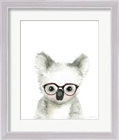 Framed 'Koala in Glasses' border=