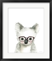 Framed 'Koala in Glasses' border=