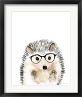 Framed 'Hedgehog in Glasses' border=