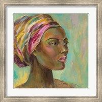Framed 'African Woman I' border=