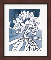 Framed Indigo Blooms II