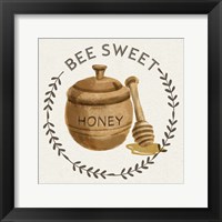 Framed 'Bee Hive III-Bee Sweet' border=