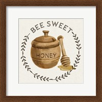 Framed 'Bee Hive III-Bee Sweet' border=