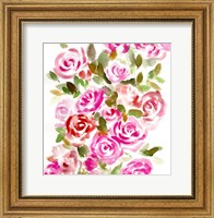 Framed Bunches of Pink Square