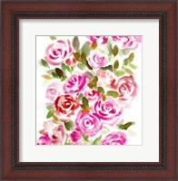 Framed Bunches of Pink Square