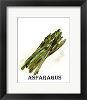 Framed 'Veggie Sketch I-Asparagus' border=