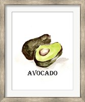 Framed Veggie Sketch II-Avocado