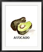 Framed Veggie Sketch II-Avocado