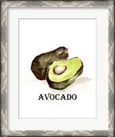 Framed Veggie Sketch II-Avocado