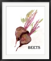 Framed Veggie Sketch IV-Brown Beets