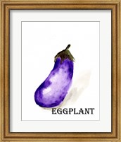 Framed Veggie Sketch VII-Eggplant