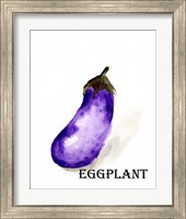 Framed 'Veggie Sketch VII-Eggplant' border=