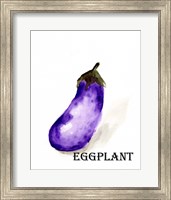 Framed Veggie Sketch VII-Eggplant