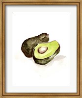 Framed Veggie Sketch plain II-Avocado