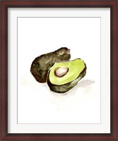 Framed Veggie Sketch plain II-Avocado