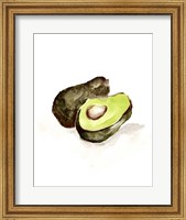 Framed Veggie Sketch plain II-Avocado