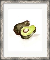 Framed Veggie Sketch plain II-Avocado